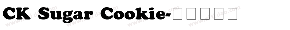 CK Sugar Cookie字体转换